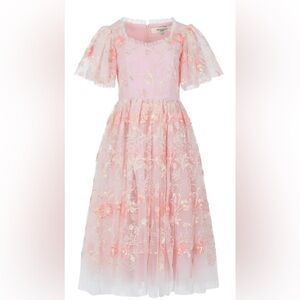 JessaKae Pink Floral Midi Dress